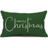 New Christmas Style Simple Letter Double-sided Printed Linen Pillow for Home Decoration, Sofa Waist Pillowcase