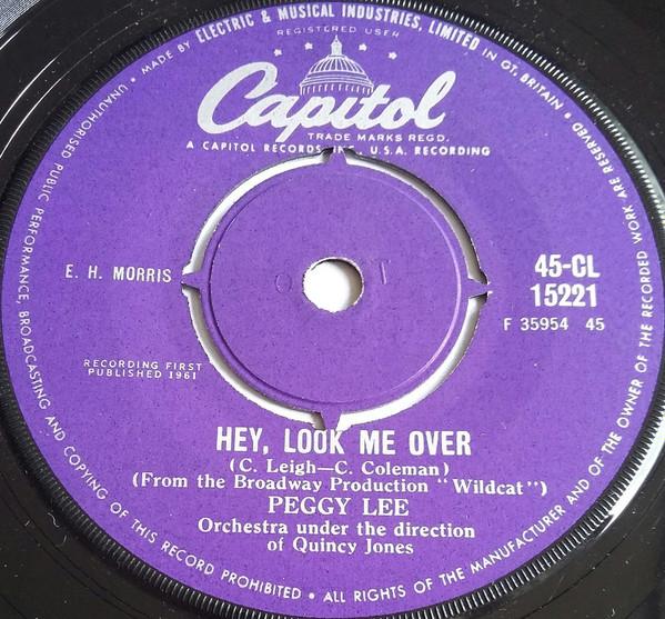 

7inch Record PEGGY LEE - Hey, Look Me Over 45CL15221 Capitol Records UK Pop Used