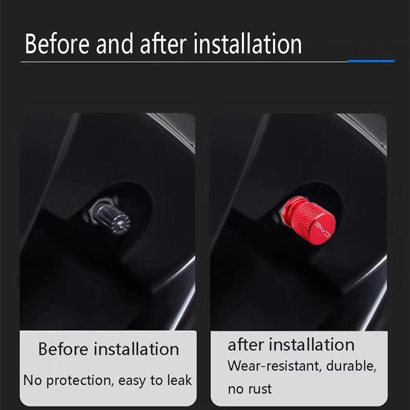 4Pcs Car Wheel Tire Valve Caps Tyre Stem Cover Airdust Waterproof for BYD