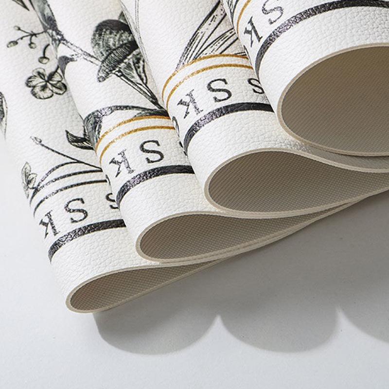 Leather Placemat Oval Oil-Proof Table Mat Home Dining Kitchen Table Placemat Design Dining Waterproof Heat Resistant Home Decor
