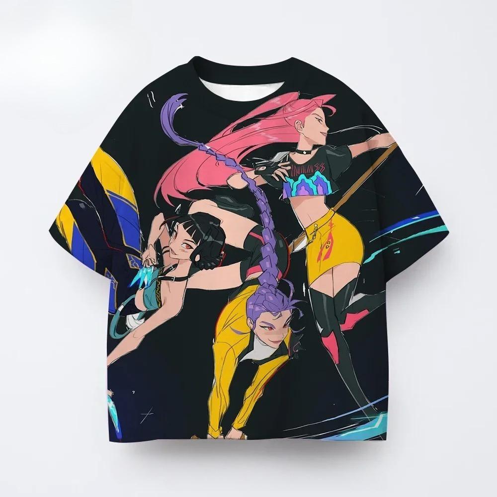 2026 Kinder Anime Kleidung Mädchen Kpops Dämonenjäger 3D Kurzarm Lässig Mode Sommer Jungen Mädchen T-Shirt