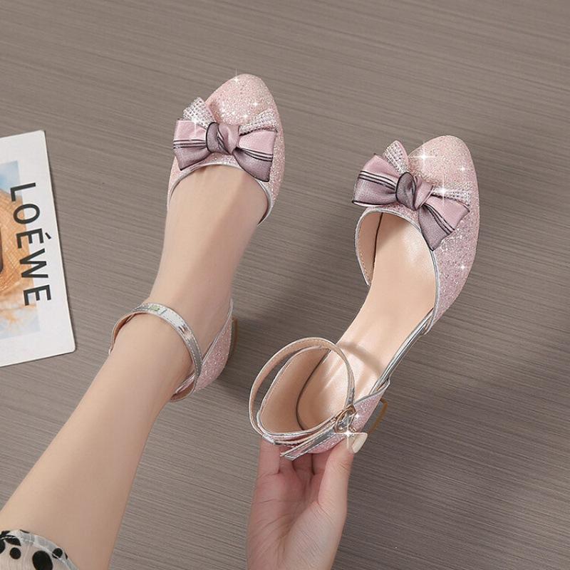 

Туфли принцессы для девочек весна и лето новая сумка голова девочка туфли для выступлений хрустальные туфли ведущий подиум кожаные туфли подиумные туфли для платья 39 розовый