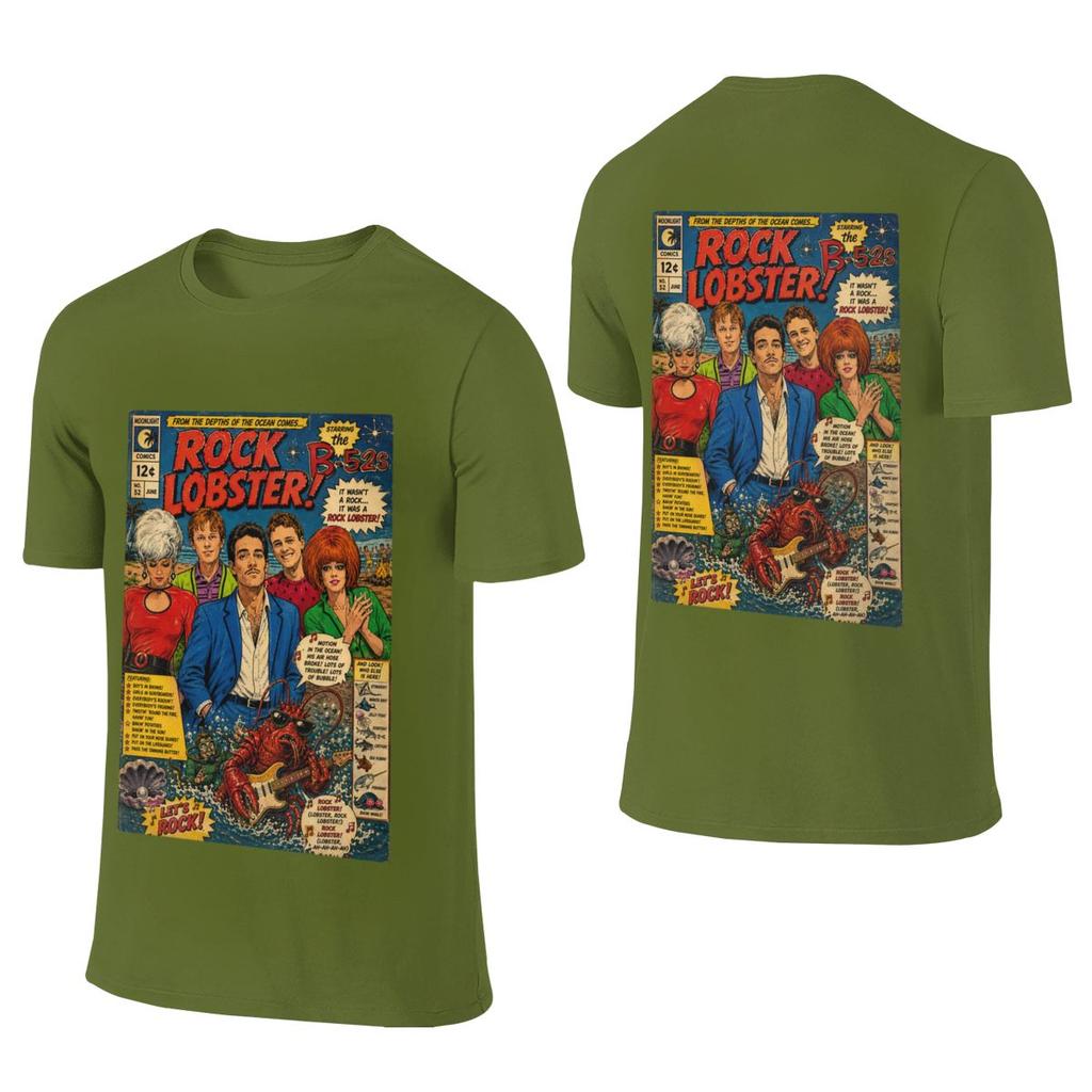 Rock Lobster B52s Comic Full Of Cotton Feeling Reversible Tshirt Sports Minimalist Quickdrying Unisexs Tshirts