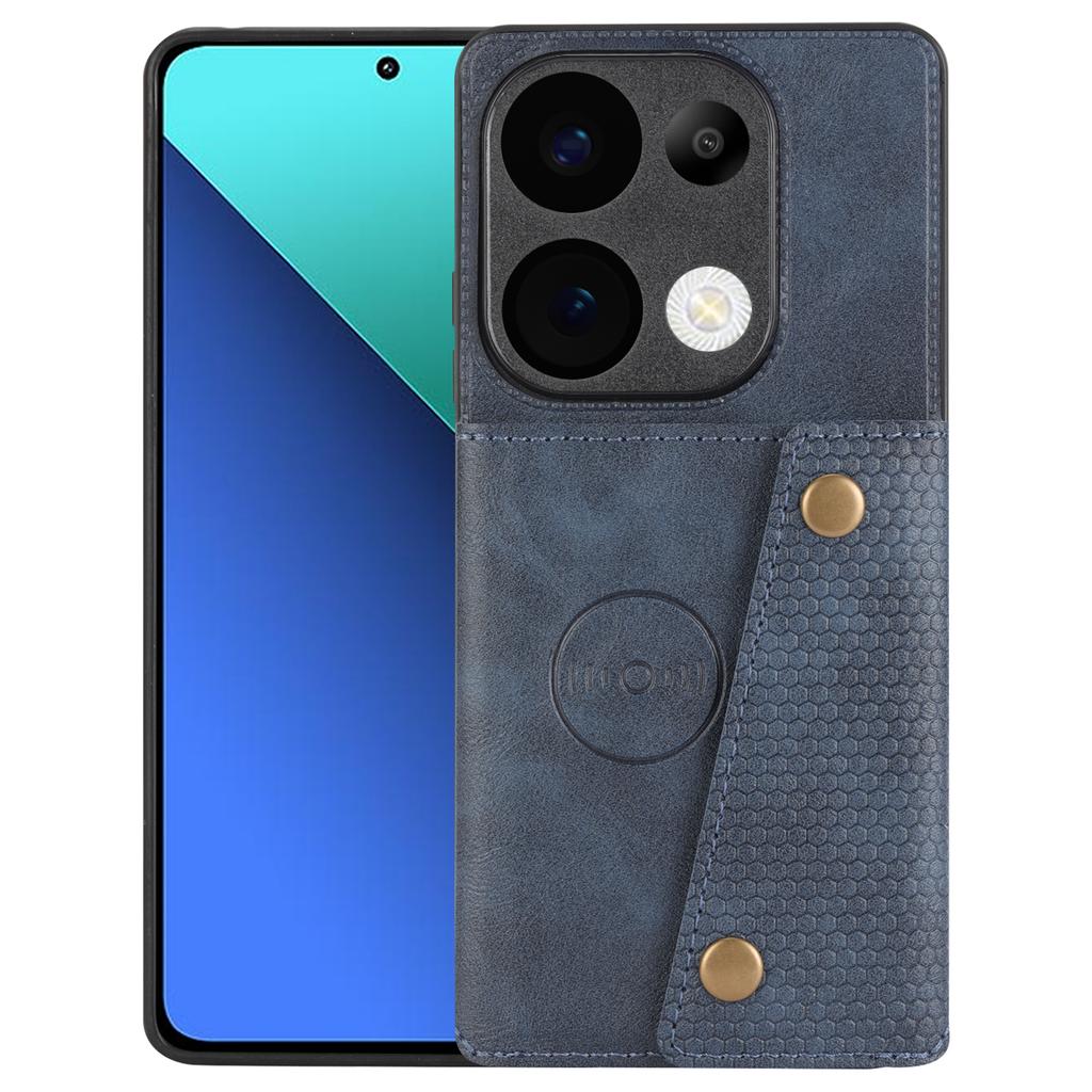 For Xiaomi Redmi Note 13 Pro 4G/Poco M6 Pro 4G Case with Card Slots Kickstand Leather+TPU Phone Cover