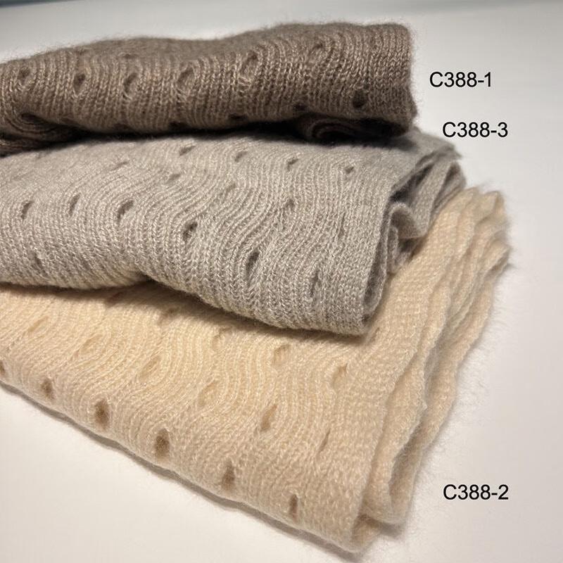 G·TENNA NX-C388 Women's Wavy Cashmere Scarf