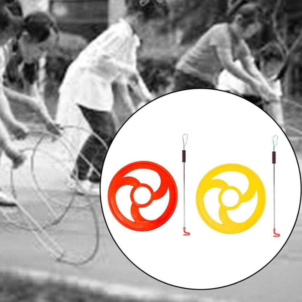 Plastic Kids Rolling Hoop Toy Early Education. Hand Pushing Wind Wheel Toy  Birthday Gifts