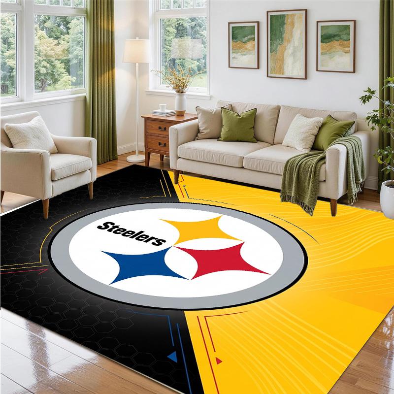Pittsburgh Steelers Design Kristalfluweel Tapijt Zacht Decoratief Matje voor Slaapkamer Entree