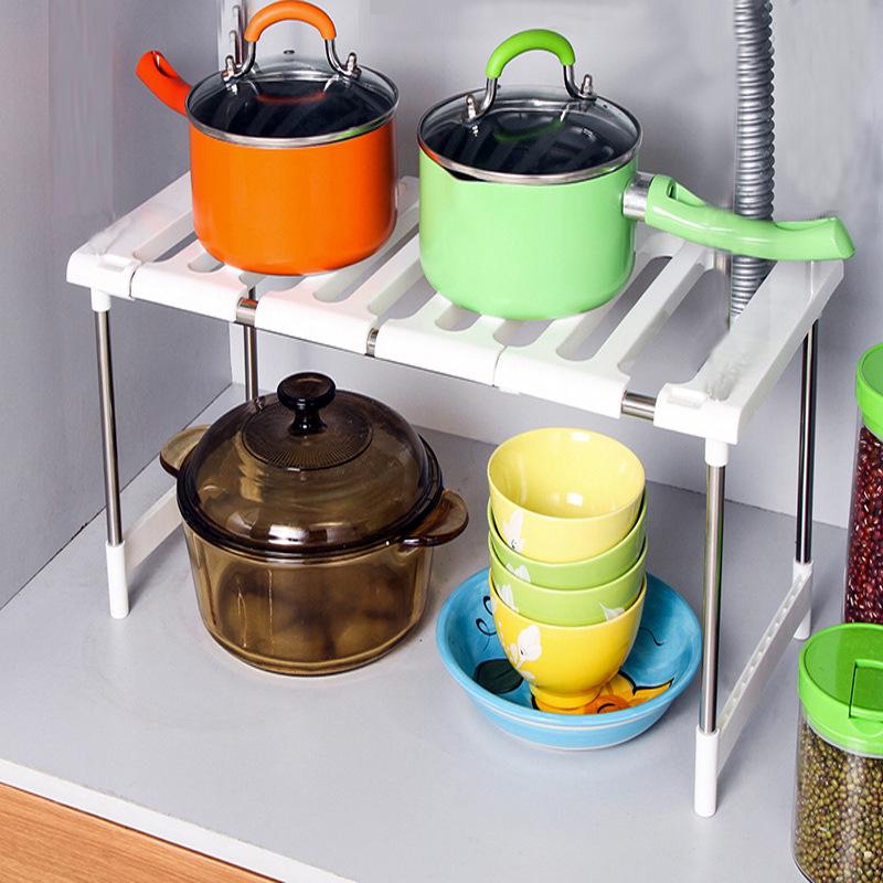 Stainless Steel Retractable Storage Rack for Sink and Clothes