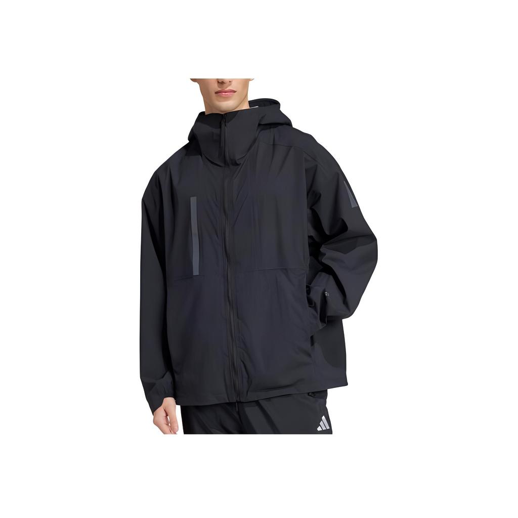Adidas Rain.Rdy Windproof Loose Comfortable Hooded Long Sleeve Jacket Men Jackets Black JD6665