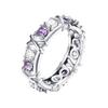 Ring Shiny Crossed Ladies Crossover Two-tone Zircons Ring Party Supply