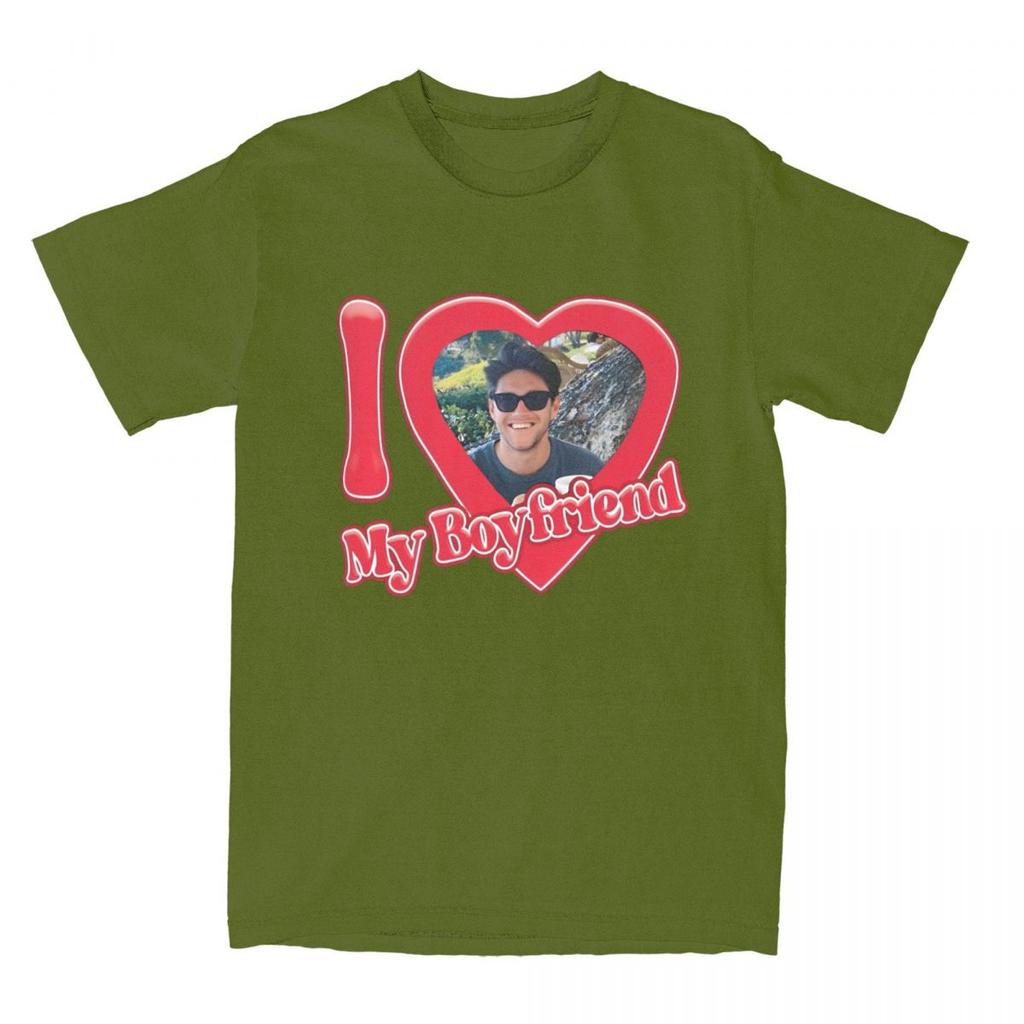 Men TShirts I Love My Boyfriend Niall Horan Vintage Pure Cotton Tees Short Sleeve T Shirts Round Collar Clothes Plus Size