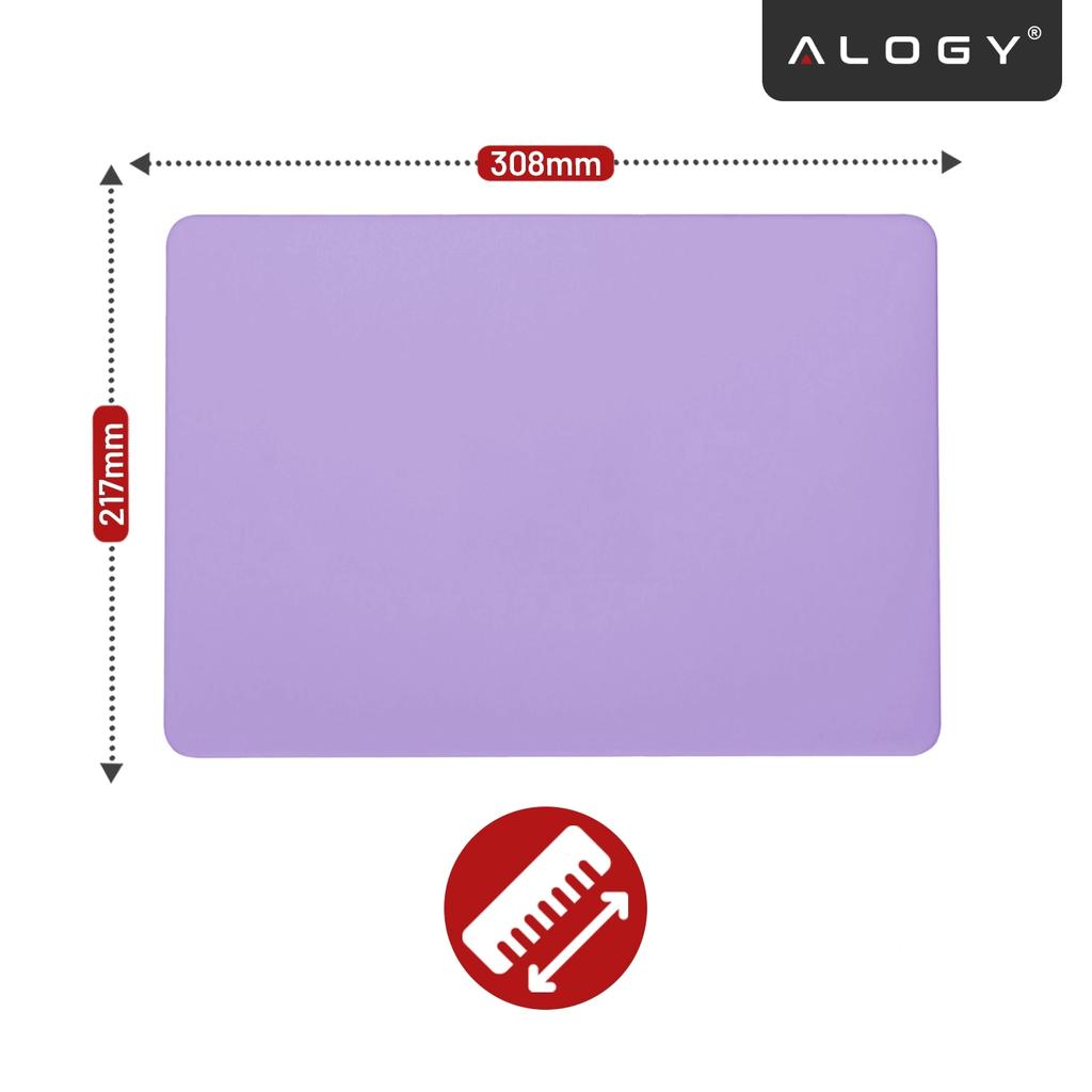 Case for Apple Macbook Air 13.6 2022-2025 (M2/M3/M4) - Flexible, Matte Protective Case, Lightweight and Durable - Alogy Airguard™ Purple