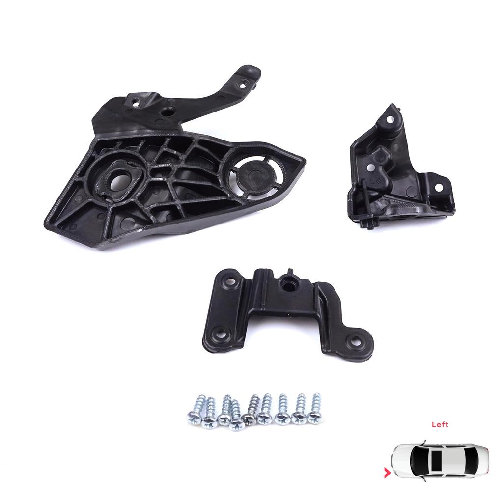 BHL581-1 Headlight Holder Mount Repair Bracket Tab Set Left Side for Peugeot 208 E-208 MK2 P21 2008 E-2008 MK2 P24 2019-On