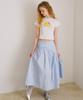 HEEARI Bliss Flare Long Skirt_Blue Stripe