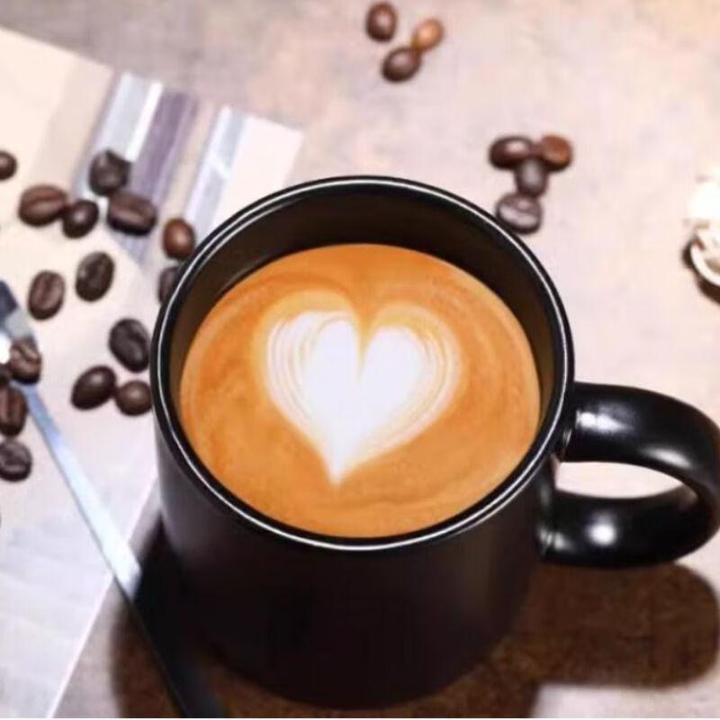 Light Luxury Ceramic Coffee Mug with Spoon