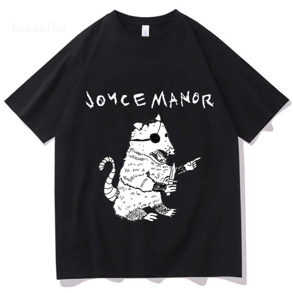 Opossum Shirt on White JOYCE MANOR Graphic Print Tshirts Unisex Streetwear Short Sleeve Cotton Men Women T-shirt Casual Tees Top