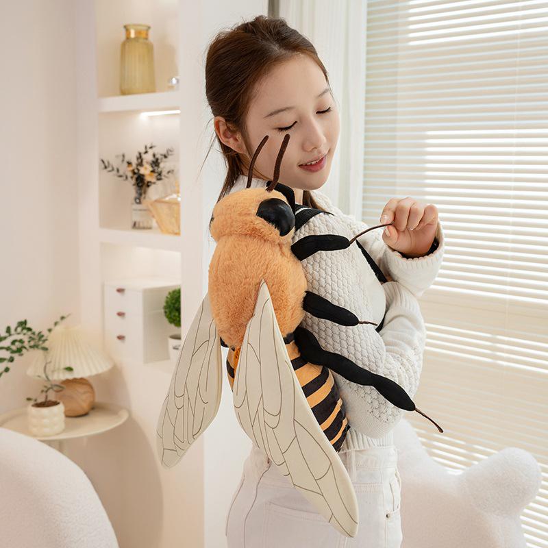 Cross-Border Cartoon Insect Plush Shoulder Bag: Ladybug & Bee Backpack
