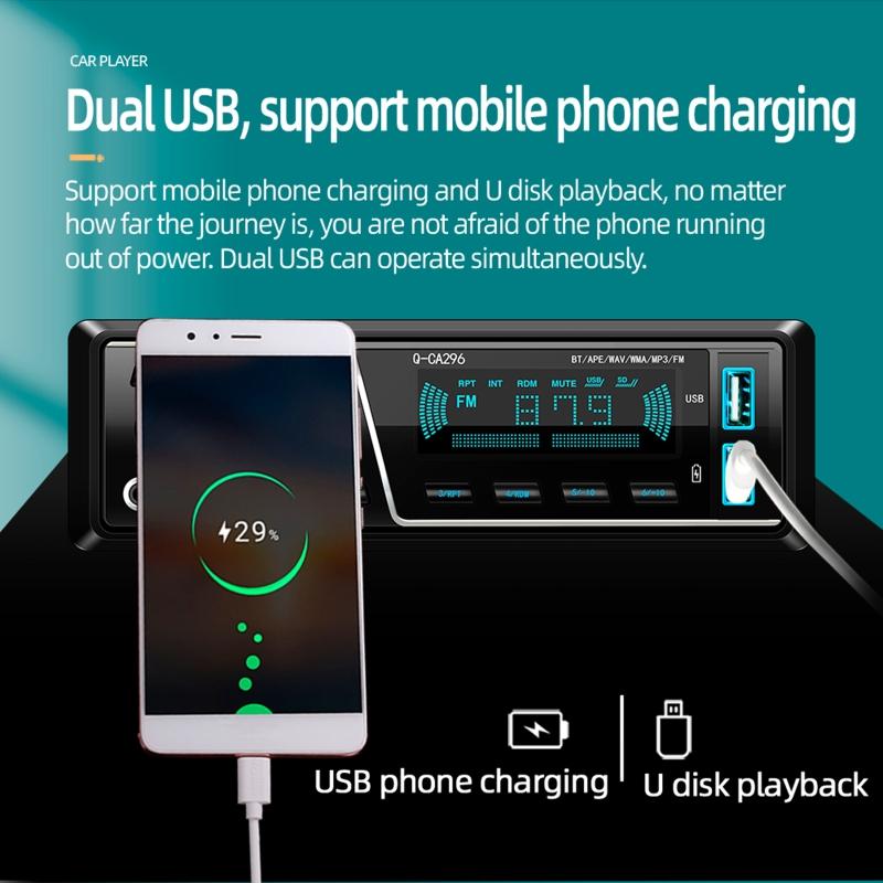 Handsfree Bluetooth-compatible Car MP3 Adapter Music Player FM Radio Transmitter