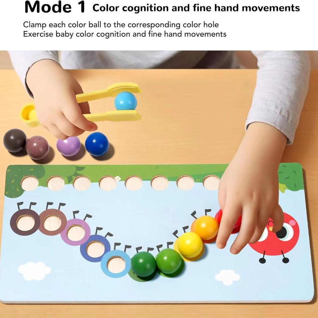 Houten Knijp Kralen Speelgoed Montessori Wiskunde Bewerkingen Vroeg Onderwijs Speelgoed Kleur Matching Fijne Motoriek Trainingsspel Voor Kleuters