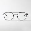 Xunge Large Frame Preppy Literary Glasses for Men - No Makeup
