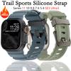 High-end Trail Silicone Strap For Apple Watch Ultra 3/2 49mm Band S11-10 46mm Bracelet Wristband iWatch 9 8 7 SE3 6 5 45mm 44mm