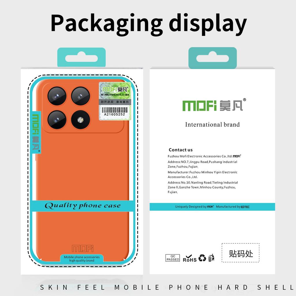MOFI JK Qin Serie Für Xiaomi Redmi K70E 5G/Poco X6 Pro 5G Handyhülle TPU+Acryl Haut-Touch Hülle
