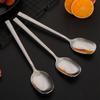 Creative Long Handle Wall Hanging Spoon Stainless Steel Dessert Mixing Ice Cream Tea Coffee Spoon Stirring Spoon Tableware Party