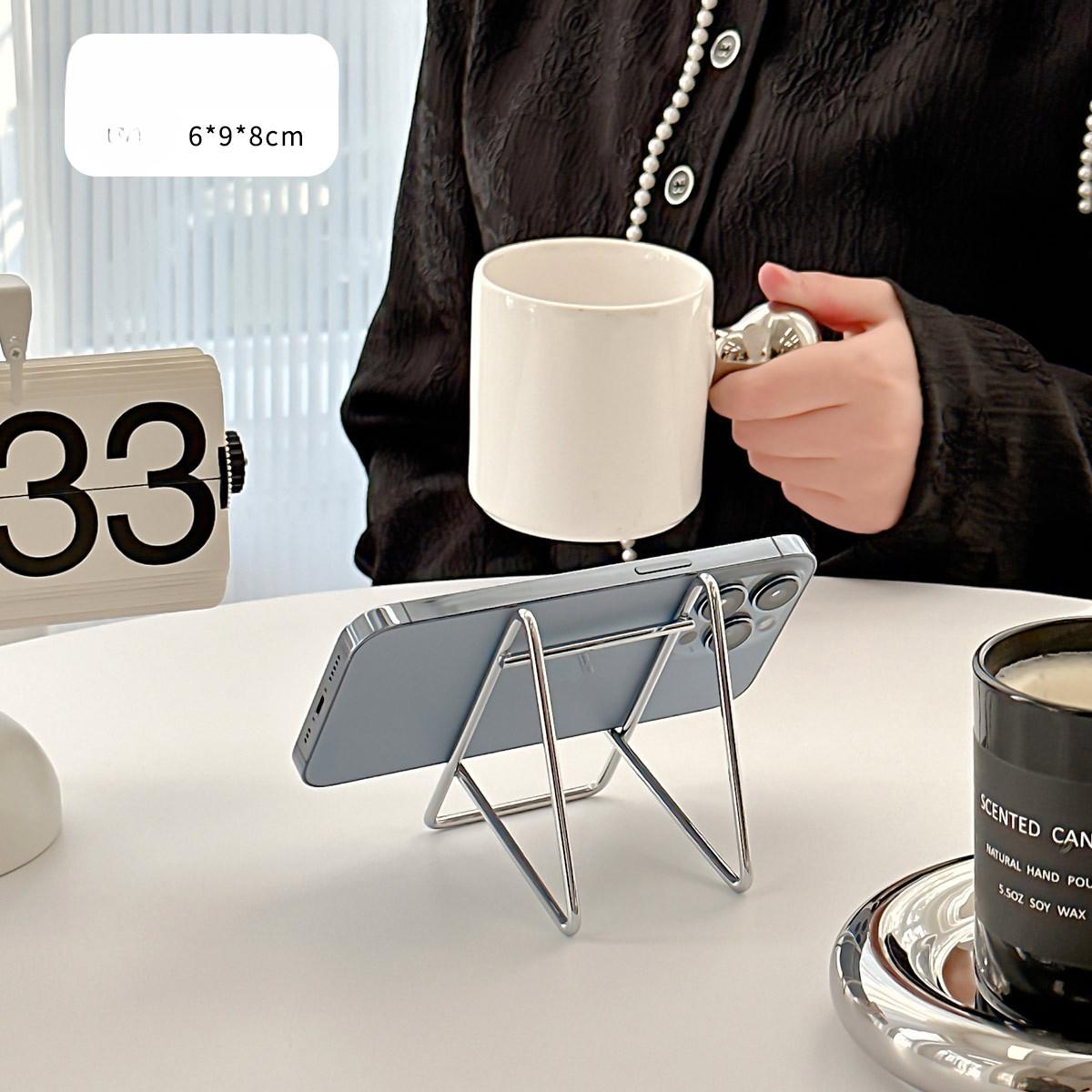 

Металлическая подставка для мобильного телефона, настольное украшение, ленивый стол, плоская ленивая железная полка small