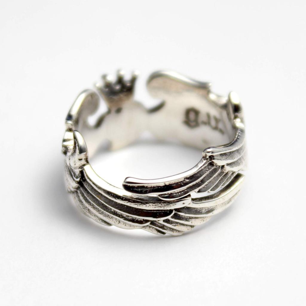 goodvibrations Crown Wing Heart Ring for Women