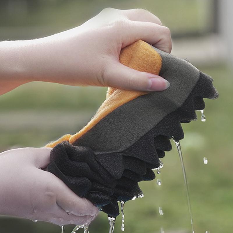 Multifunctional Car Wheels Brush Tire Hub Waxing Sponge Cleaner Interior Cleaning Tools Polishing Brush Car Auto Maintenance