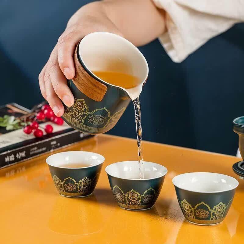 Ceramic Portable Travel Tea Set