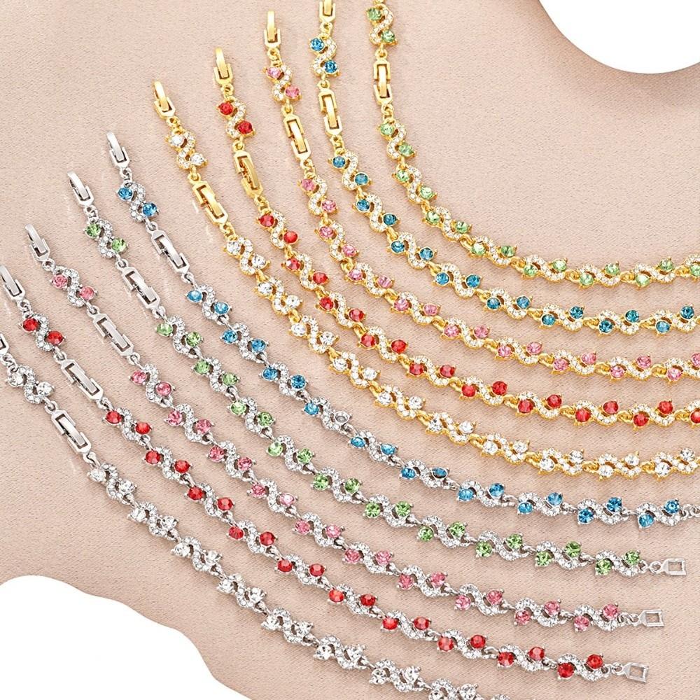 Sparkling Stones Women Bracelet Shining Zircon Bracelet Rhinestone Bracelet  Wedding Jewelry