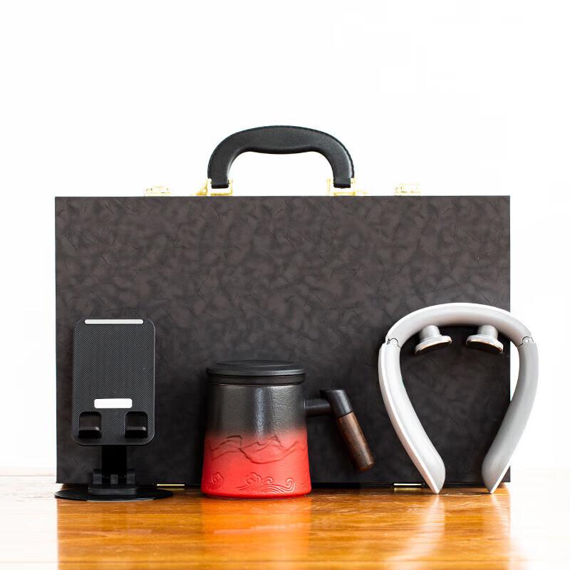 Corporate Wellness Gift Set: Mug, Neck Massager & Phone Stand