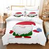 3D Digital Printing Three-Piece Set, Santa 2 Printing Bedding Kit