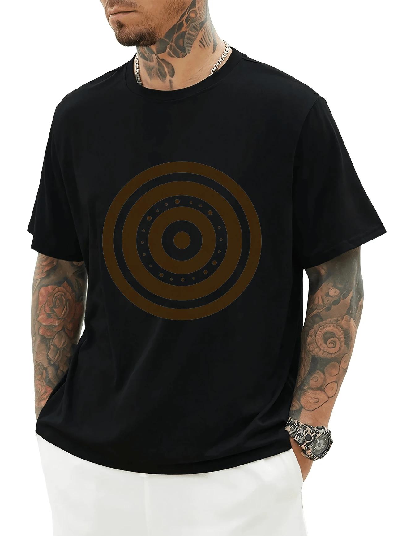

Summer Unisex S Regular Length Circle Print T-Shirt M