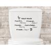 Toilet Rules Bathroom Wall Decor Stickers, DIY Removable Vinyl Art Bathroom Decor Wall Quotes Stickers Sign For Door Living Room Home Decorations