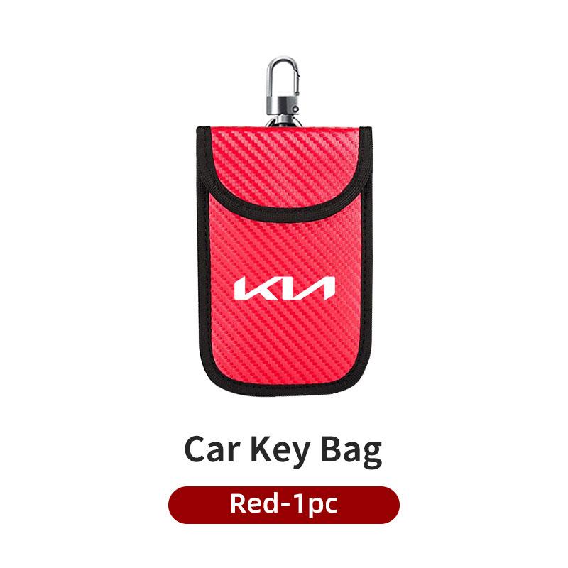 Car Keychain Case Zipper Carbon Fiber Key Protector Cover For KIA Ceed Sportage Rio K5 K2 Optima Cerato Venga Sedona