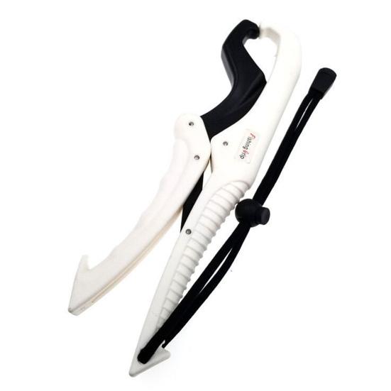 2Pcs Floating Fish Lip Gripper Set Ergonomic Handle Safety Locking Mechanism Non-Puncture Fish Control Pliers Tools with Lanyard