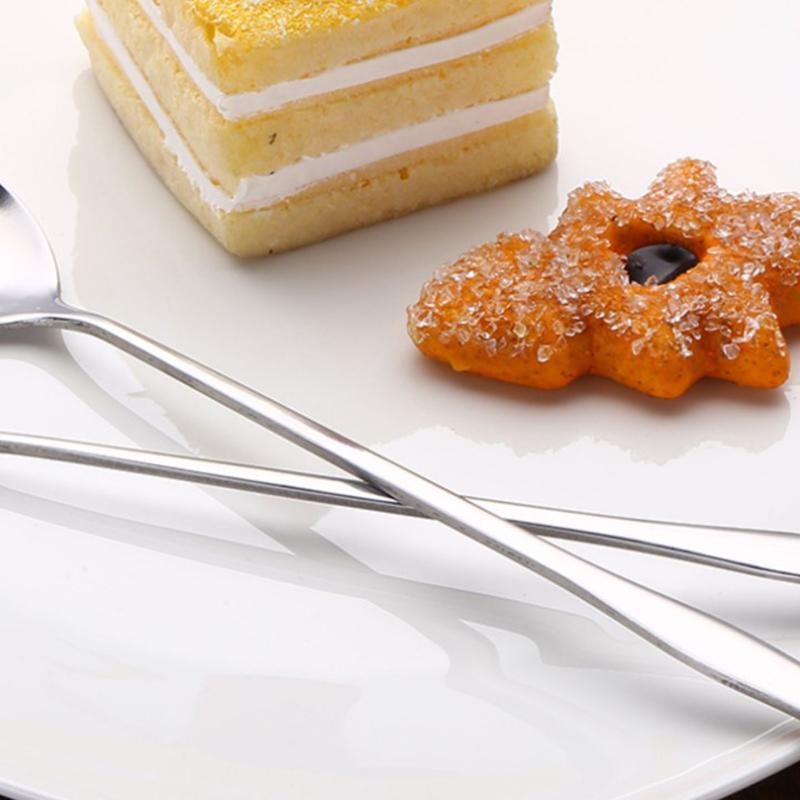 1 bucată lingură de cafea cu mâner lung din oțel inoxidabil pentru amestecare lingură de gheață