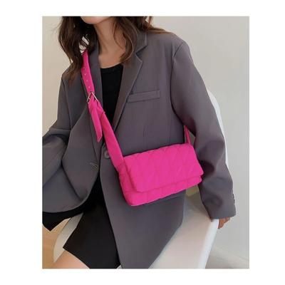 Fashion Space Pad Cotton Women Single Shoulder Bags Nylon Padded Quilted Shopper Bags Female Casual Crossbody Bags Handbags