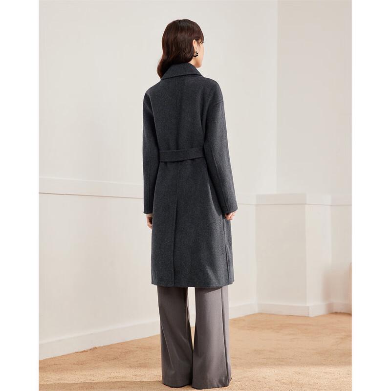 IEF Women's Korean Style Double-Sided Wool Long Coat