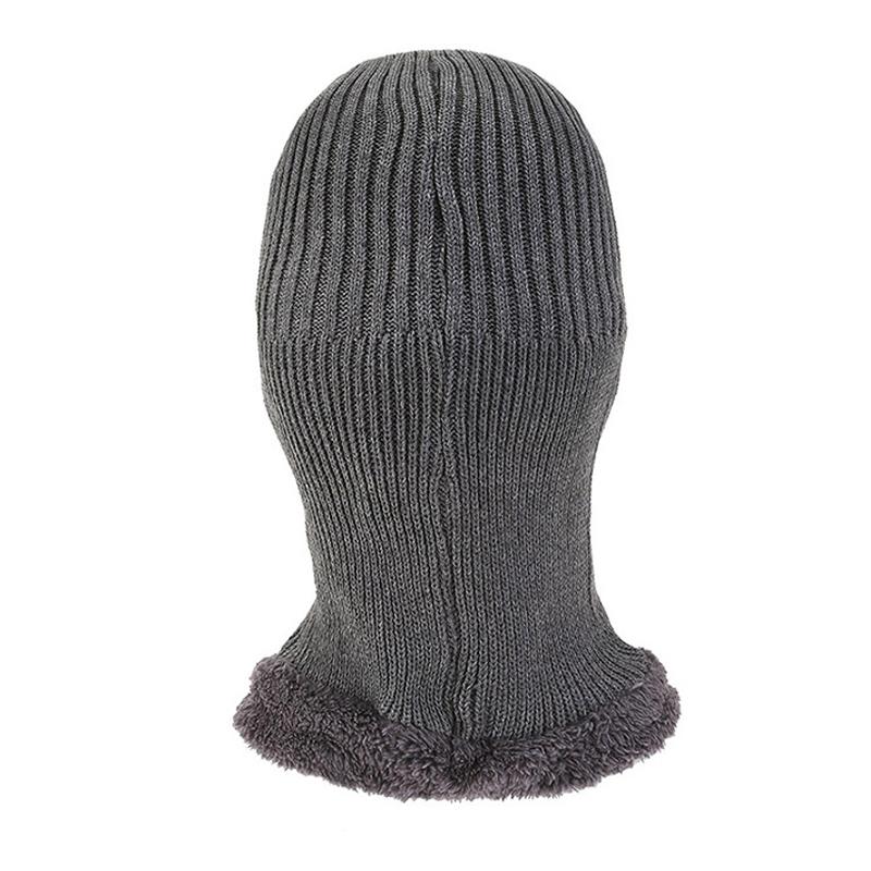 Buchstabe Herren Hals All-in-One Mütze Winter Dick Warm Wolle Gesichtsschutz Kältefest Baumwolle Strickmütze