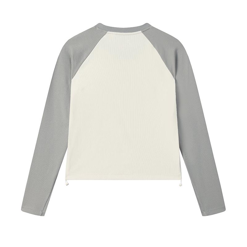 FILA Original Trendy Casual Versatile Artistic Breathable Lightweight Short Sleeve Color Block Round Neck T-Shirt Women Tops F11W539204FIV