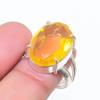Natural Citrine Gemstone Handmade 925 Sterling Silver Jewelry Ring Size 6.5 AR-17020