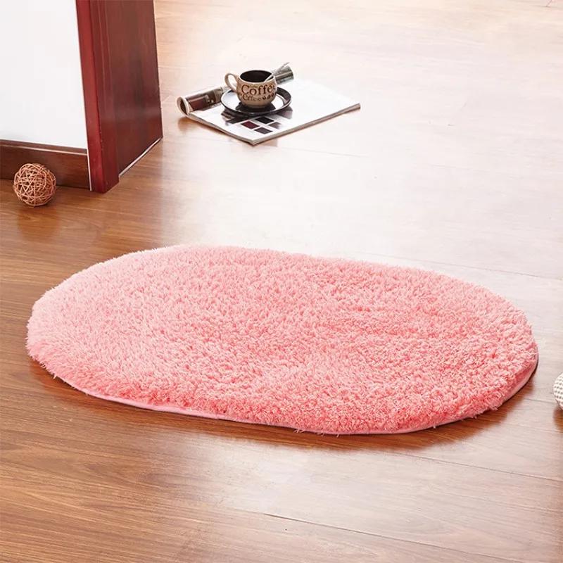 Antislip Badkamermatten Geheugenschuim Badkleed Ellipsvormige Matten Zachte Waterabsorberende Badmatten Toiletvloer Deuropening Kleed Dikke Tapijten