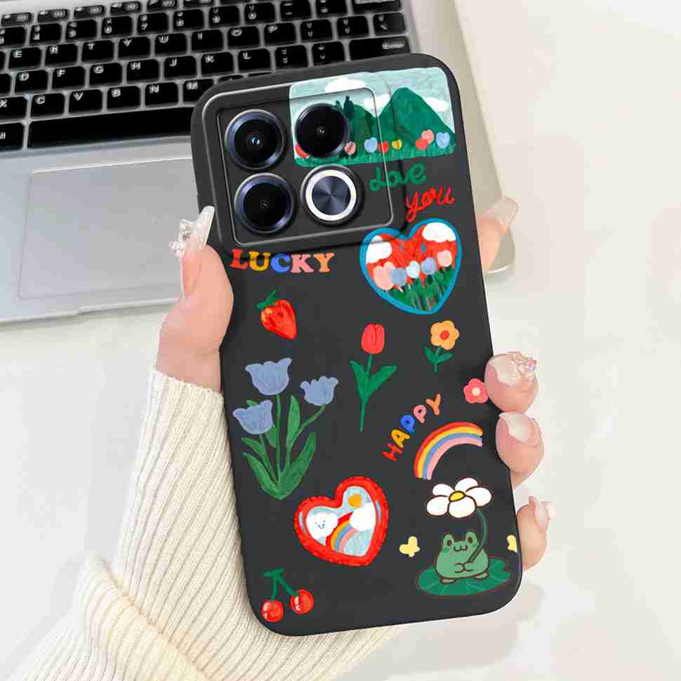 For Infinix Note 40 40X 5G Casing Lucky Girl Soft Silicone Case For Infinix Note 40 X  Note40 40X Pro 40Pro 5G Back Covers