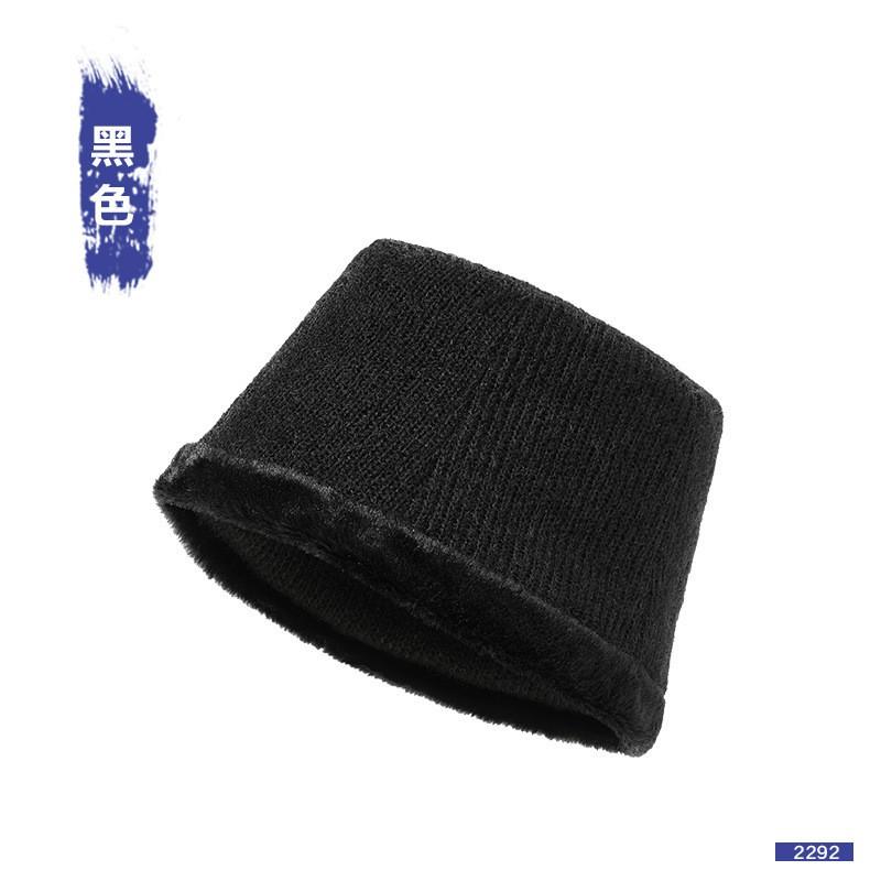 Thick Fleece Lined Womens Wide Brimless Beanie Hat Warm Winter Knit Cap Large Head Size Chic Casual Style M 56-59 cm