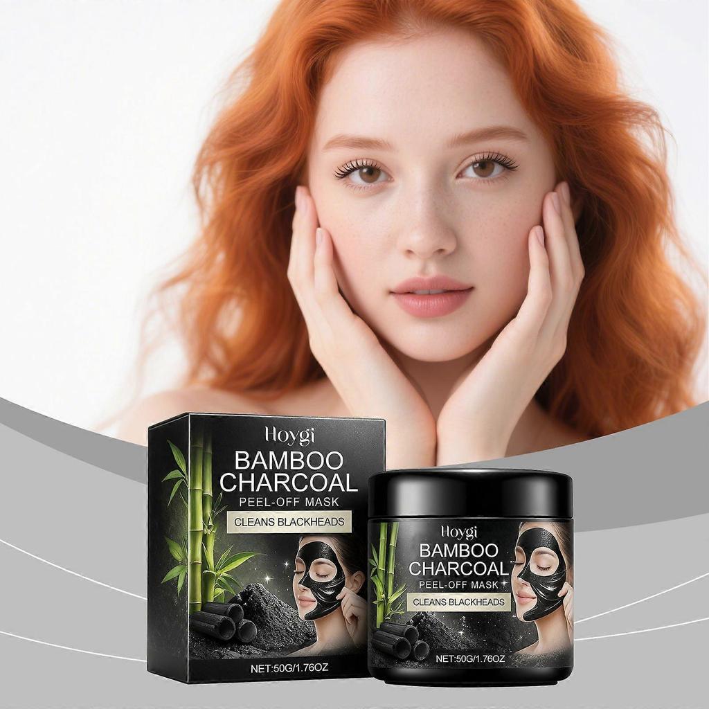 Hoygi Bamboo Charcoal Peel-Off Mask Hydrates And Moisturizes The Skin, Gently Cleanses The Facial Skin, And Provides Daily Tender, Refreshing Care
