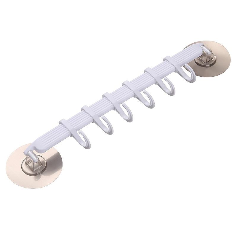 1PC Suction Cup Type Hook 6 Rows for Kitchen Bathroom Corner Suspension Without Marks Hanger Hook