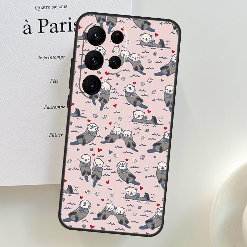 Sea Otter Pattern Case For Samsung Galaxy S26 Ultra S25 S23 S22 S21 S24 Ultra S10 S20 Plus S25 FE Phone Cover